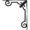 Ekena Millwork Fleur De Lis Wrought Iron Bracket, (Single center brace), Antiqued Silver 1 1/2"W x 12"D x 15"H BKTM01X12X15SFLASV - alternate 4